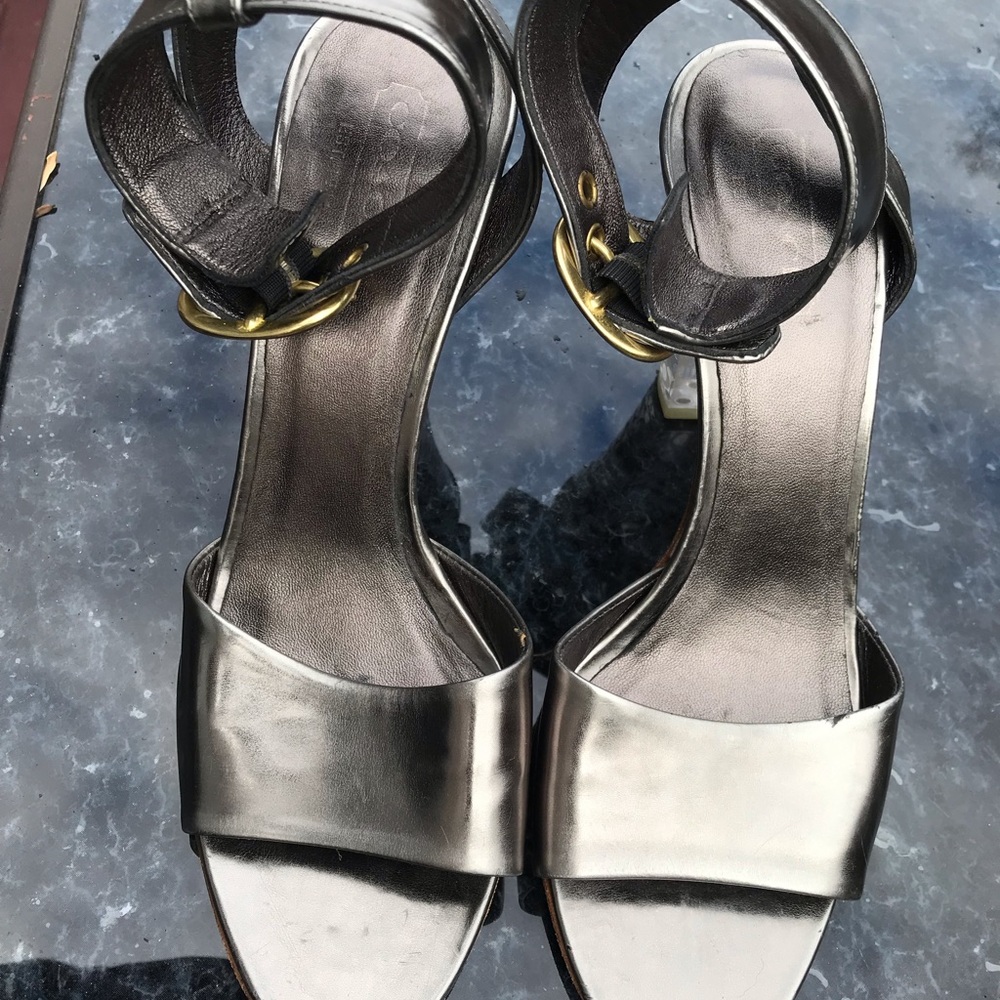 Gray Size 9 Coach high heel sandal